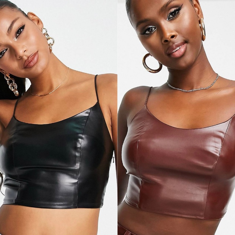 ASOS ASYOU Faux Leather Cami Top Bundle